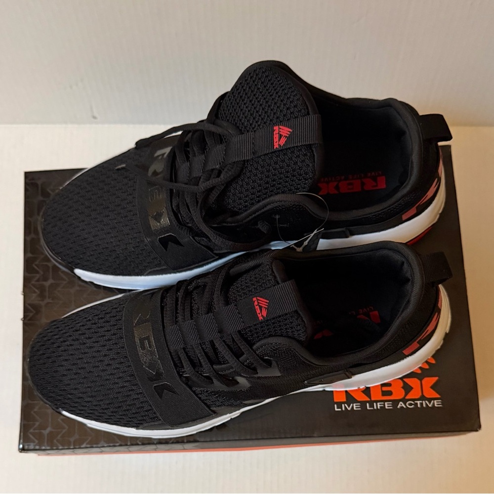 RBX Black and Red Mesh Sneakers never worn